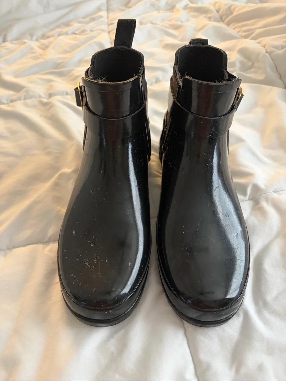 Hunter Women's Refined Slim Fit Quilted Gloss Chelsea Boots